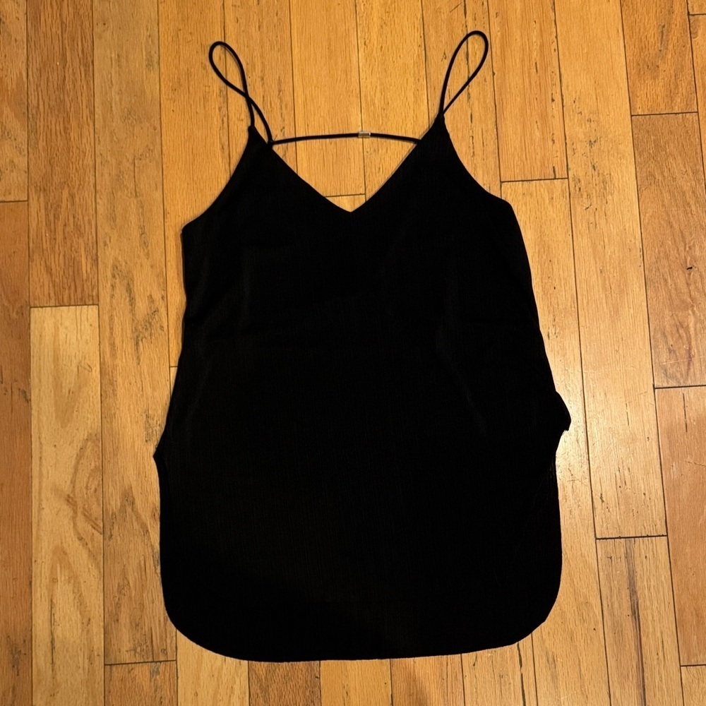 Zara | Black Camisole Top | High Side Vents | Spaghetti Strap | size M